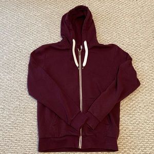 Maroon H&M zip up hoodie
